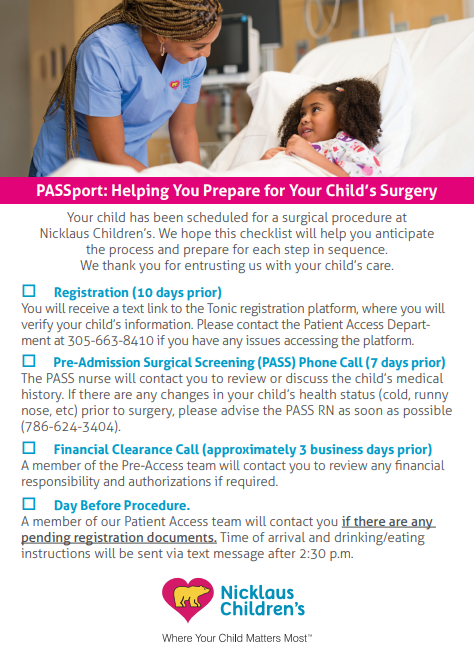 Helping to prepare for your child's surgery