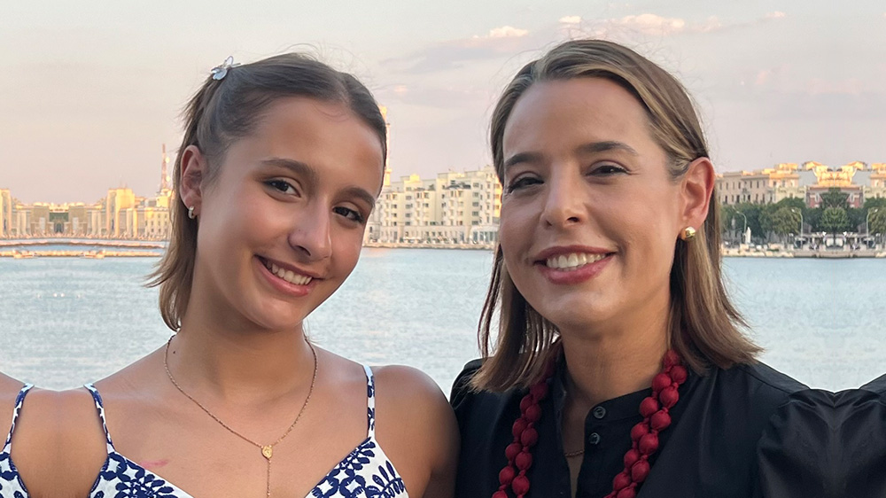 mother and daughter.
