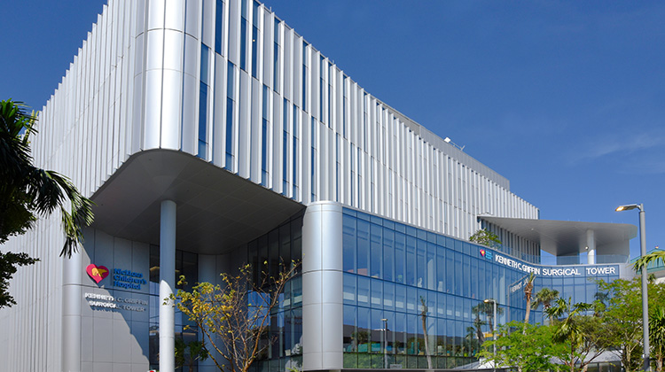 View of the tower in the daytime.