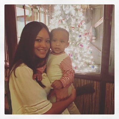 Mason with his mom